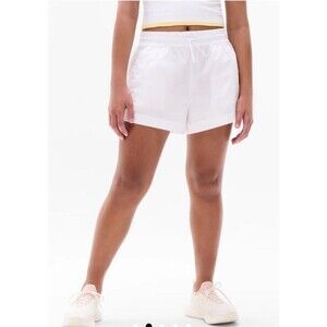 Athleta Drift Poplin Pull-On Shorts Women XS White Drawstring Beach Travel